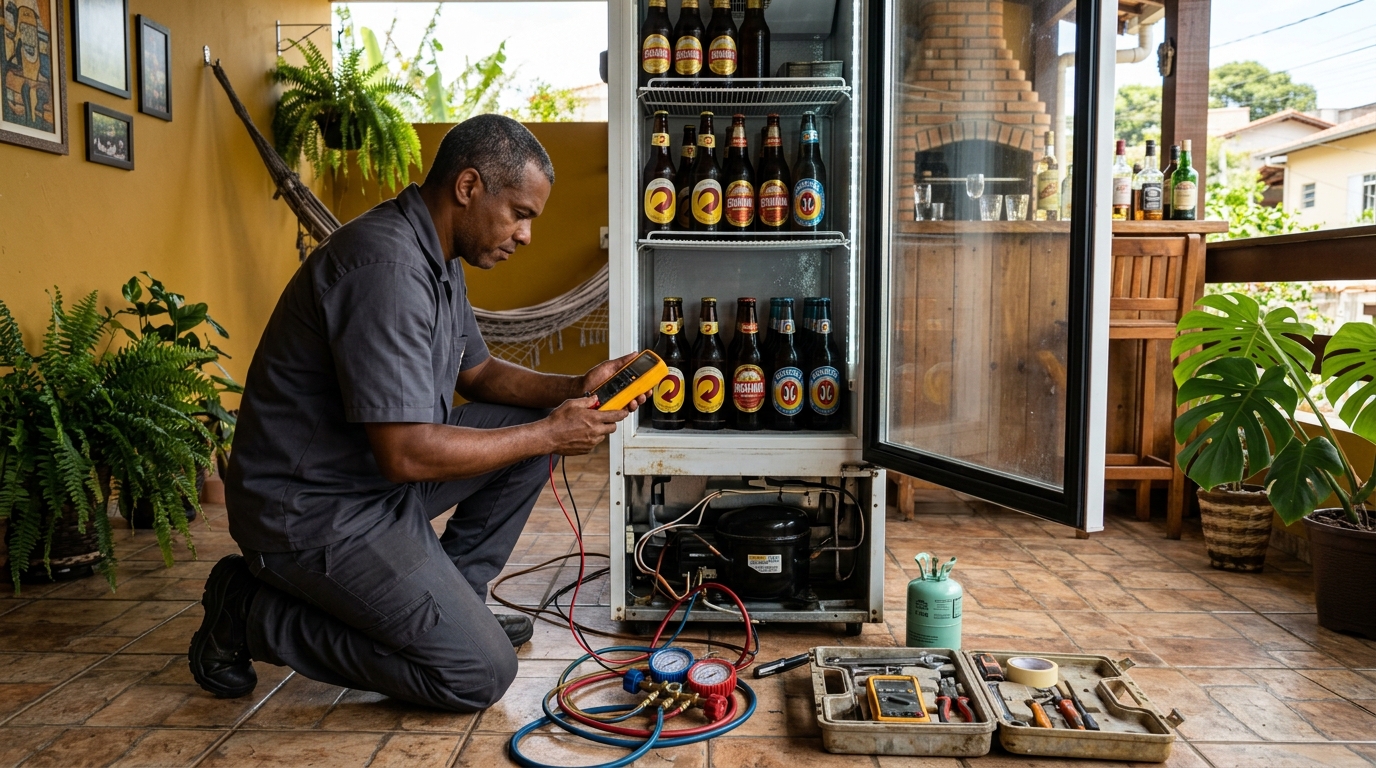 Manutenção da placa eletrônica de cervejeira em Ponta Grossa‑PR